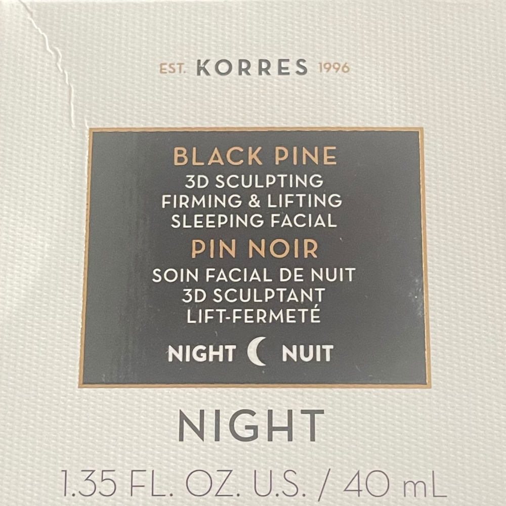 Korres Black Pine Night Time cream